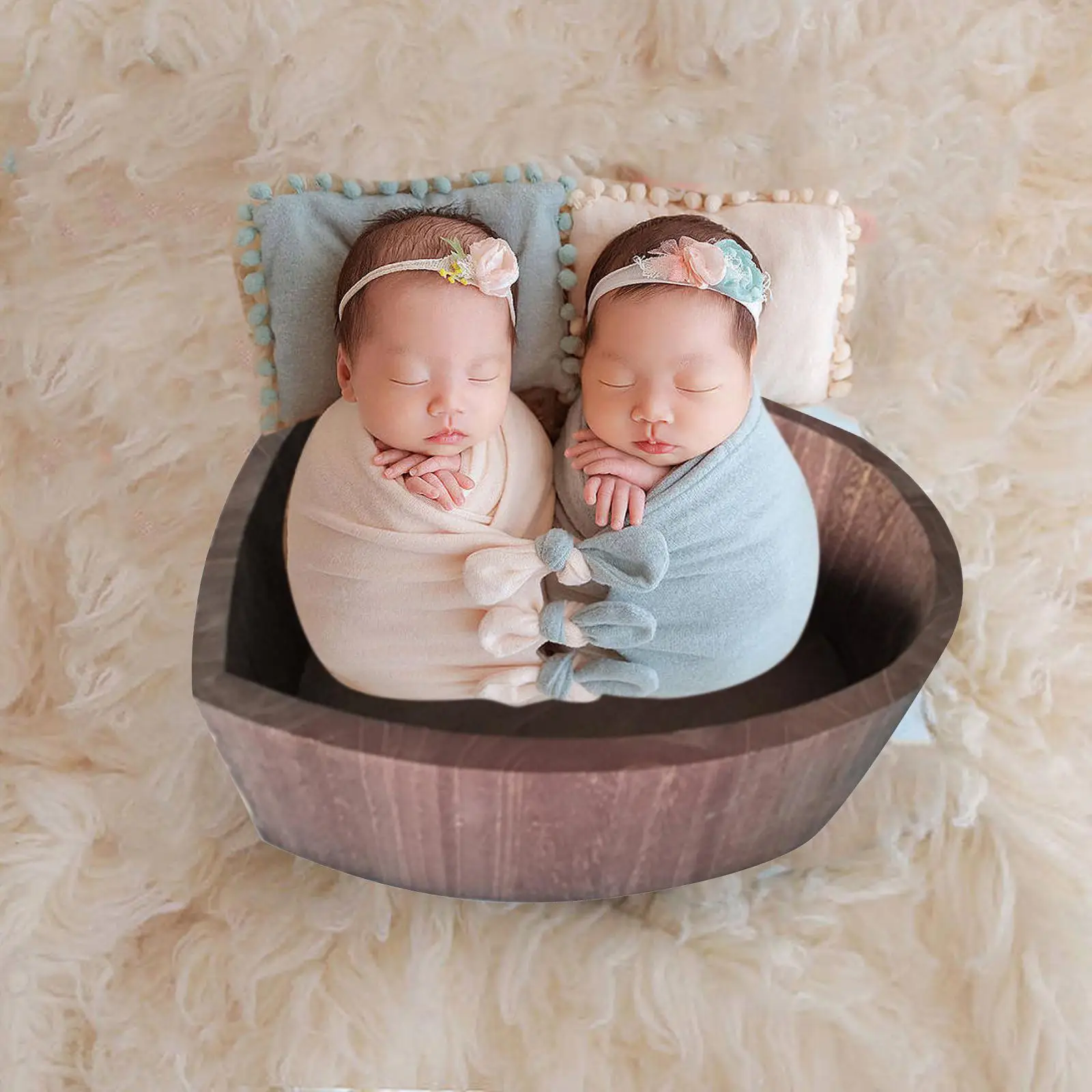 Newborn Baby Photo Studio Props Wooden Bathtub Heart Shape Home Decoration Baby