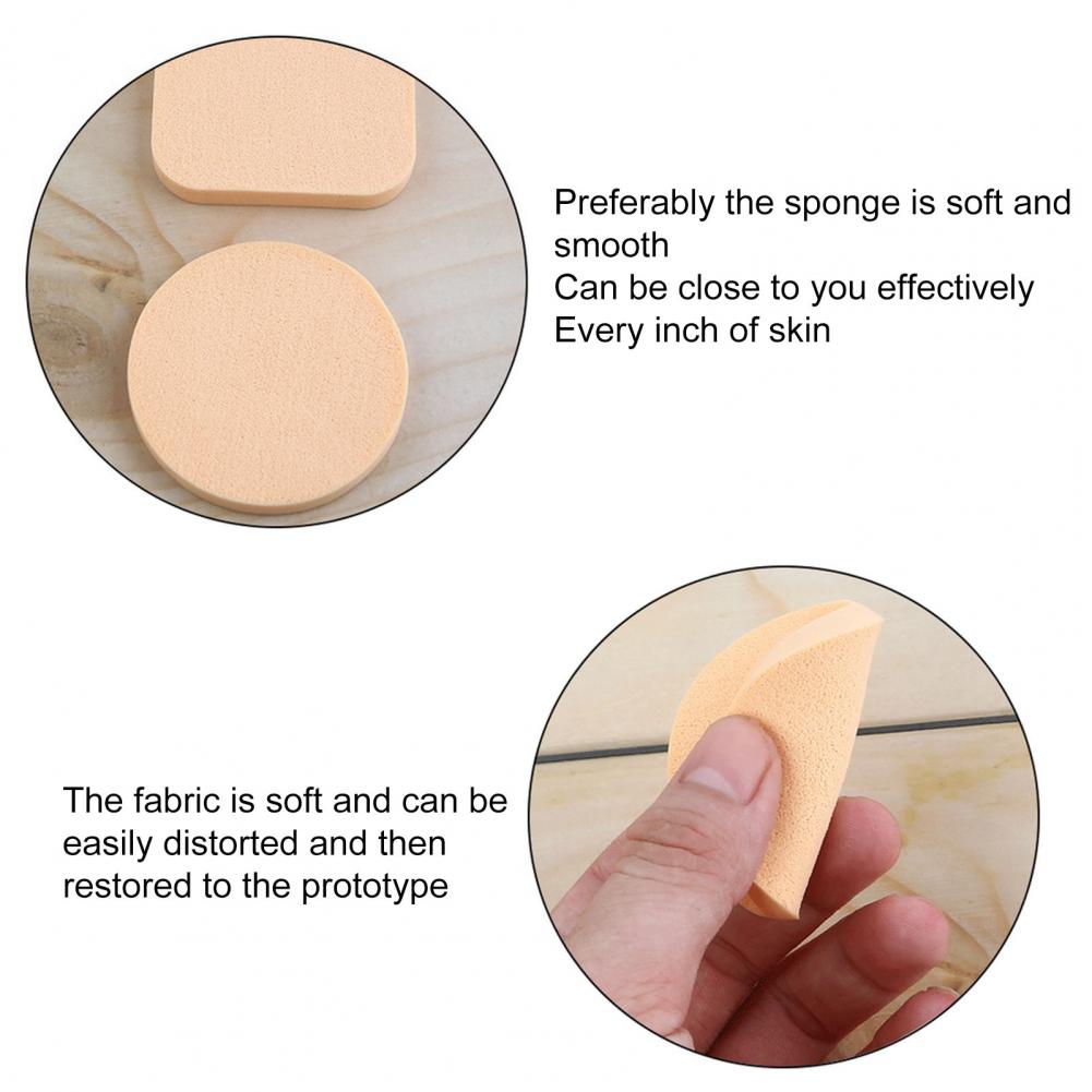 Set Facial Powder Foundation Puff Professional Round Shape Portable Soft Cosmetic Puff Makeup Foundation Sponge Beauty