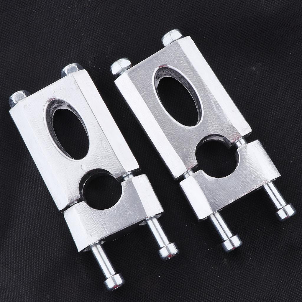 2pcs Durable 7/8 Inch Handlebar Riser Mounting Clamp Adapter for 110G125cc Dirt Bike ATV