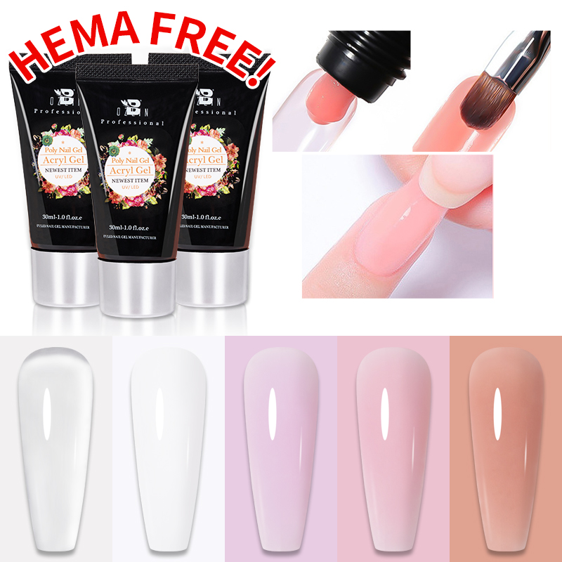 Best of BOZLIN 30ML Acrylic Gel Hema Free Poly Nail Gel Finger Extension Semi Permanent Fast Builder Hybrid Varnish UV Poly Nail Polish Reviews & Tips