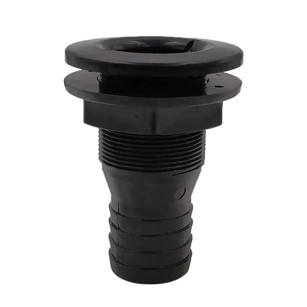 Black Thru-Hull Bilge  Aerator Hose Fitting .5