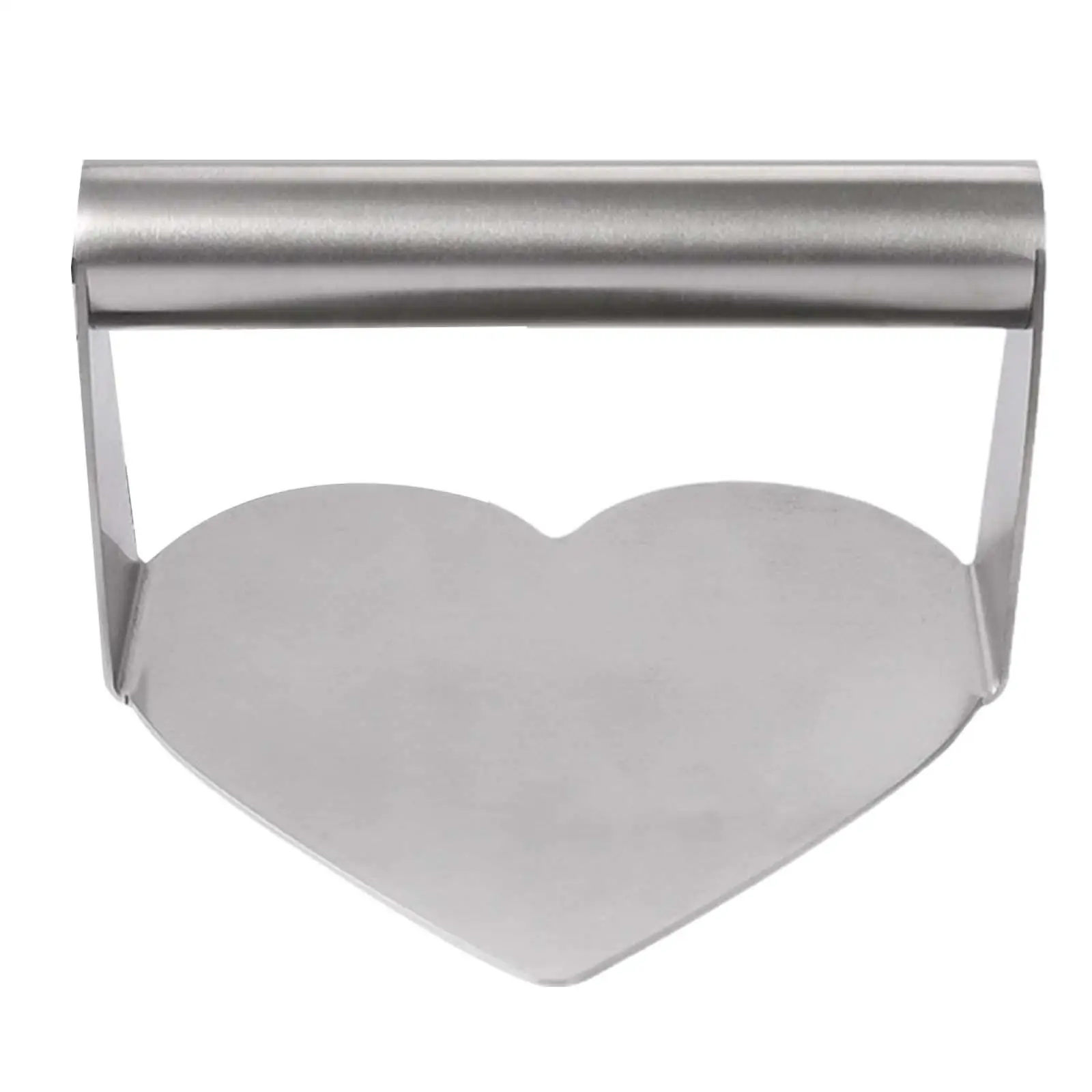 Burger Smasher Heart Shaped with Handle Hamburger Press Stainless Steel Burger Press for Flattops Panini Tortilla Outdoor Grill