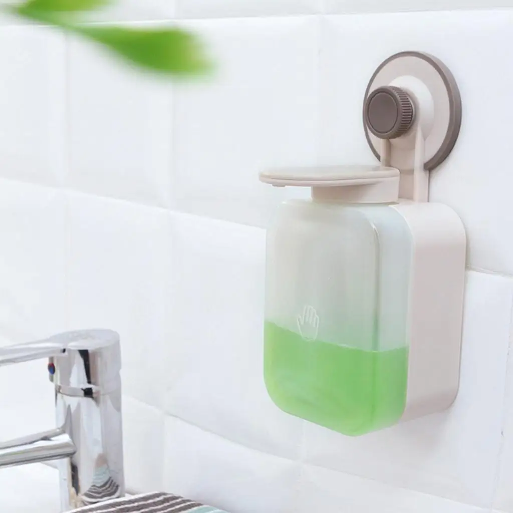 Suction Cup  Bathroom Soap Dispenser Liquid Bottle Container