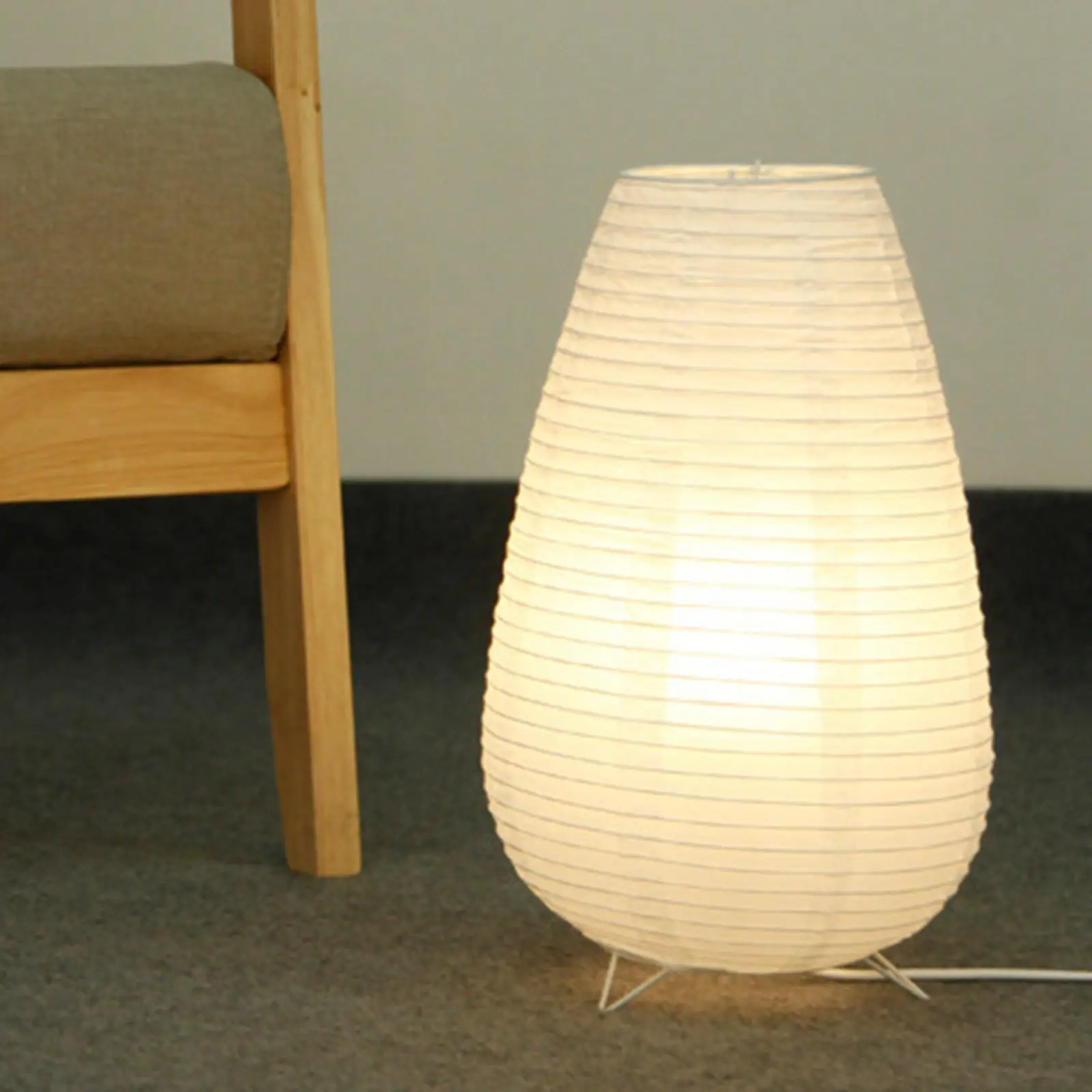Paper Lantern Table Lamp Simple Lantern Lamp Desk Light for Bedside, Office, Home Decor