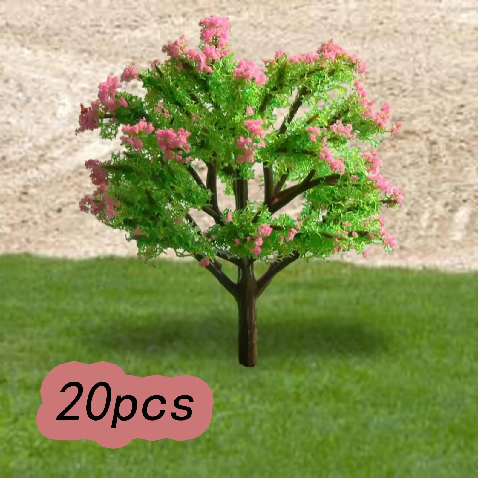 20 Pieces Railroad Scenery Tree Architecture Trees Layout DIY Crafts Mini Scenery Trees for Accessories Garden Building Mode