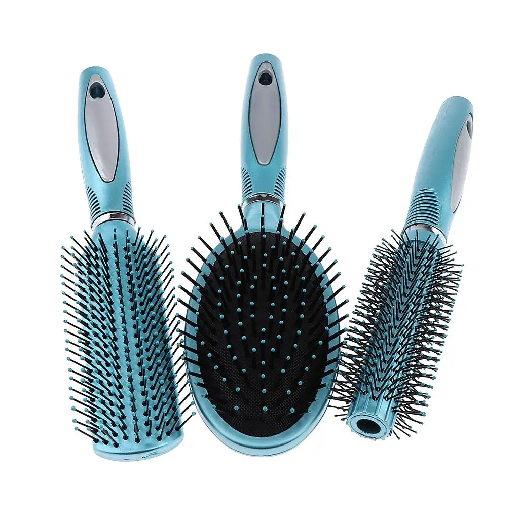 3Pcs/set Professional Detangler Hair Brushes,    Dry Hair - No Snag or Pull