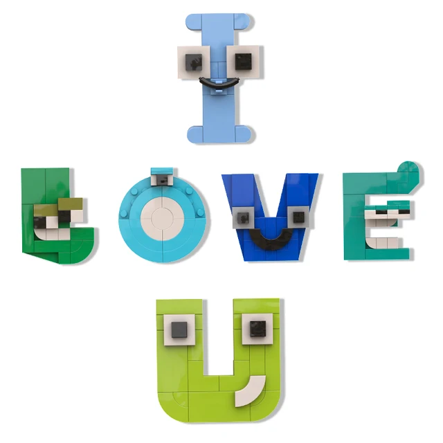 MOC A-Z English Alphabet Letters Building Blocks Set 26 Style Lore  Education Bricks Toys For Children's Puzzle Brick Toy Gift - AliExpress