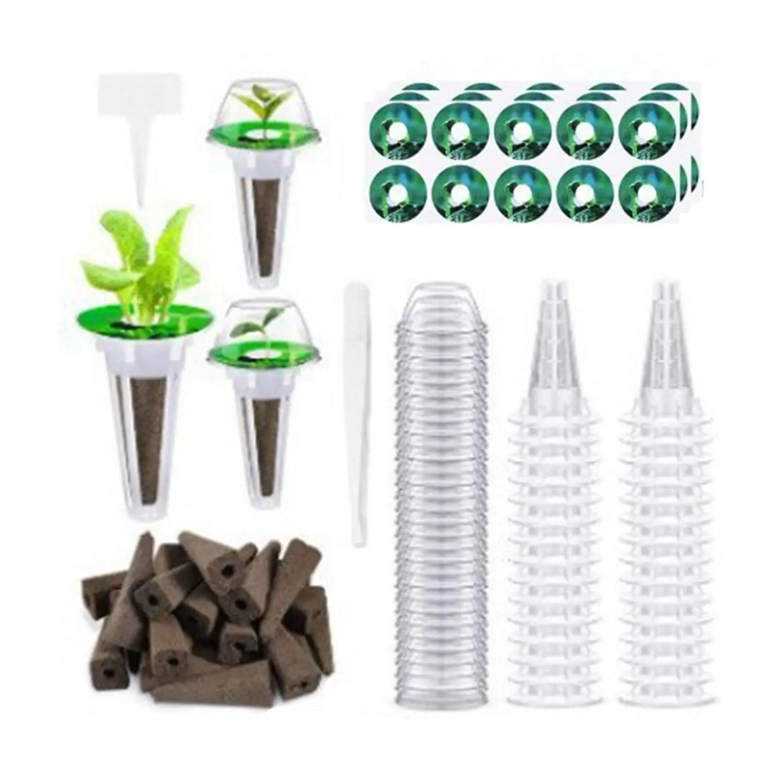 Nursery Pots Growing 24 Piece Set for Hydroponics Orchids Water Plant Grass Cultivate