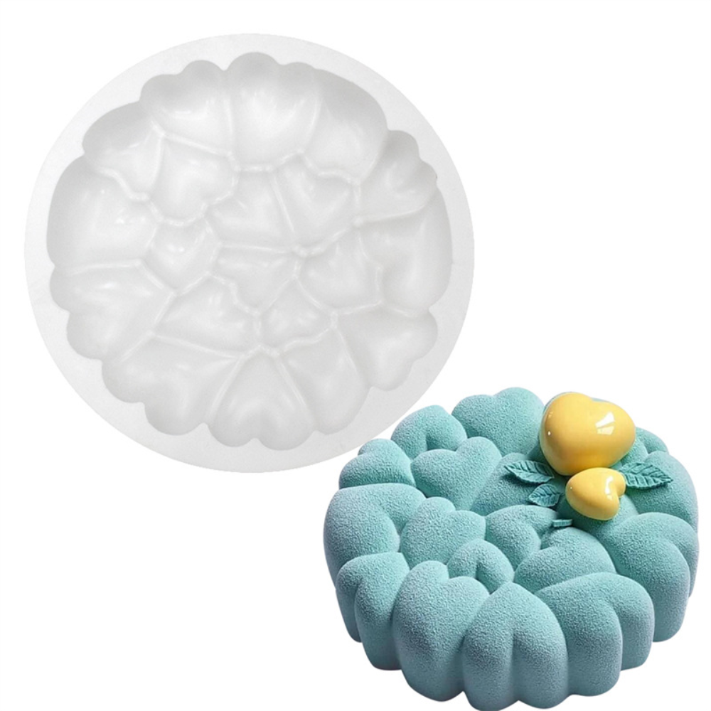 Neue Liebe Herzförmige Silikon Kuchen Mousse Form Diy Handwerk Seife Form Fondant Kuchen Dekorieren Werkzeuge Küche Backformen – Detail 2