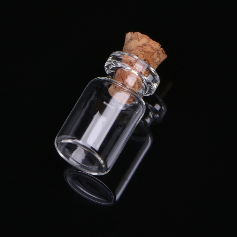 Description Picture 6 of item10pcs Mini Glass Wish Bottle Vial with Cork Stopper Storage Pendant 0.5/1ml