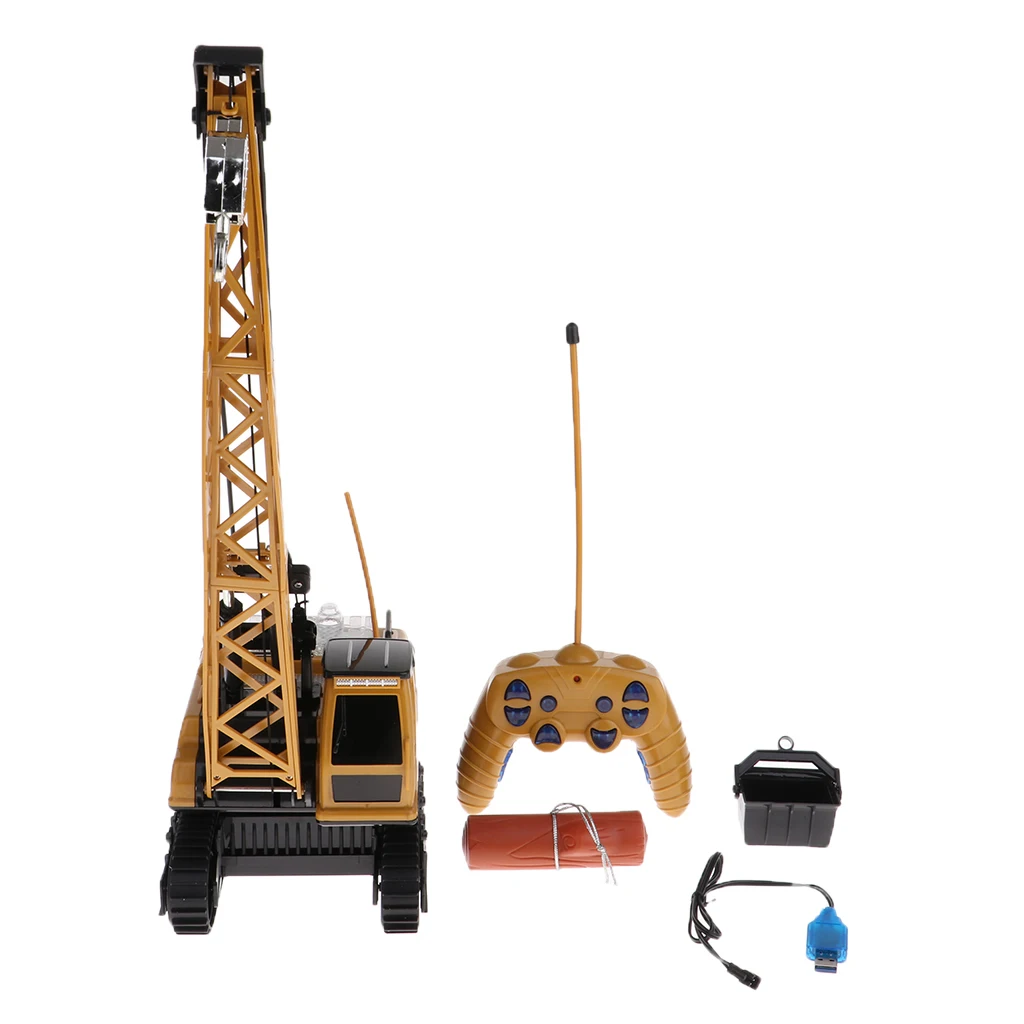 RC Crane Construction Vehicle Playset with Up Down Lift Control