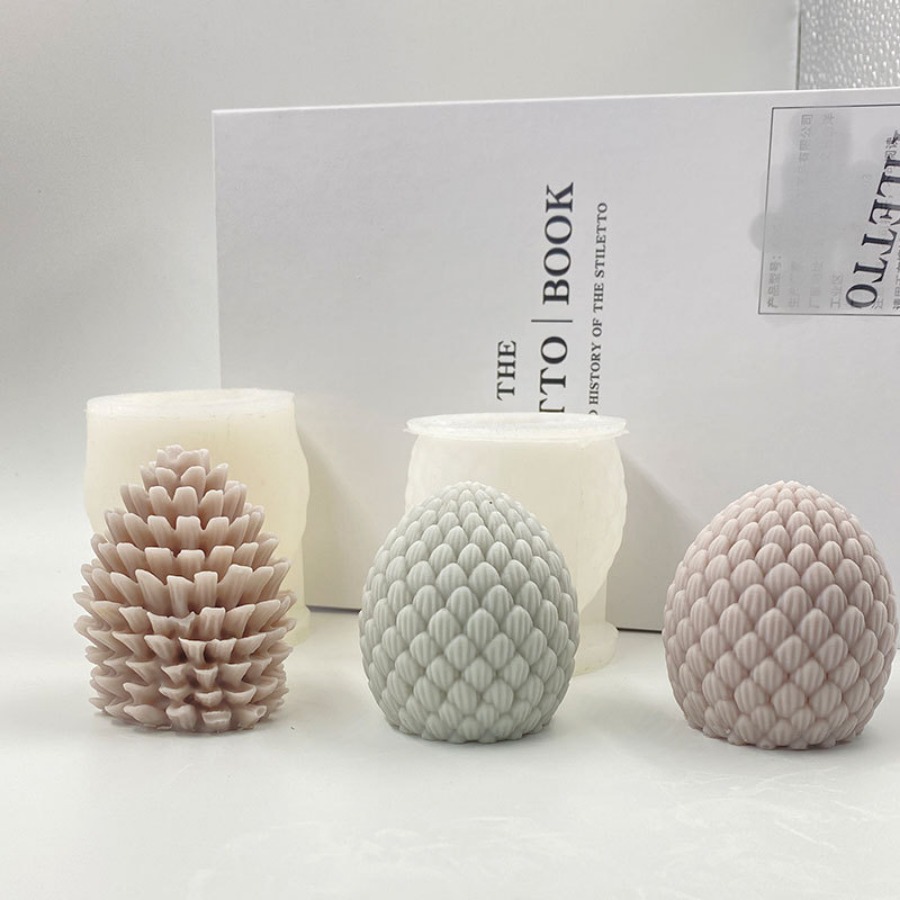 Description Picture 3 of itemNew 3D Pine Cone Candle Silicone Mold for Christmas Handmade Gypsum Soap Resin Crystal Craft Making Tools DIY Christmas Gifts