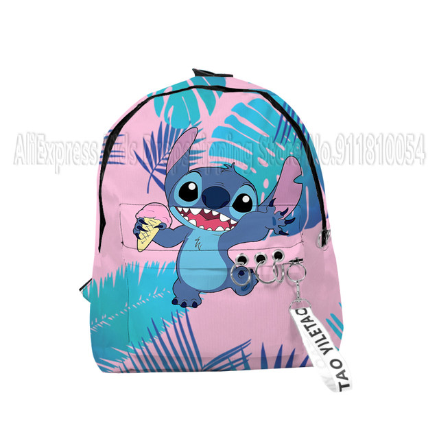 Cute Cartoon Stitch School Bags Backpack -  Israel