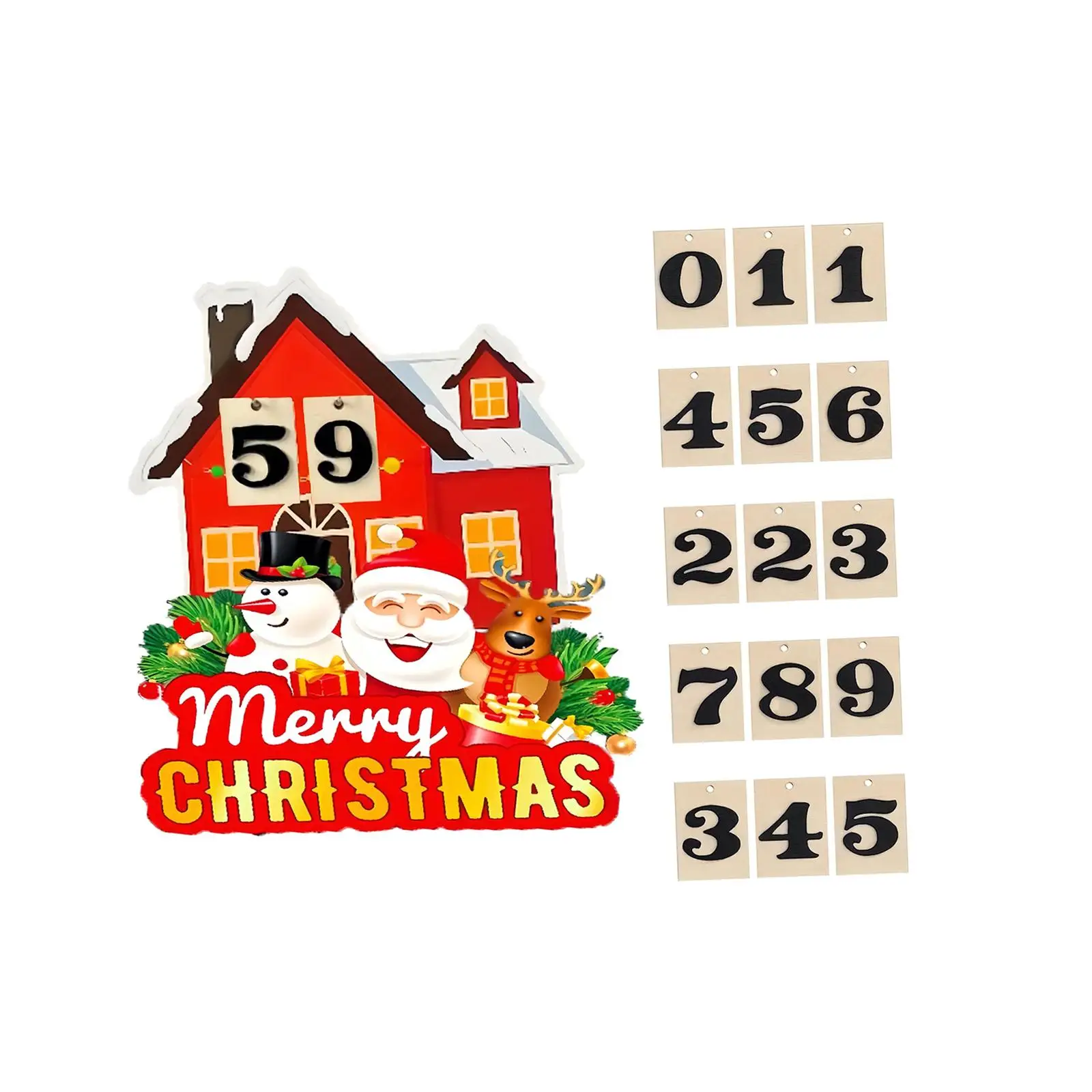 Christmas Advent Calendar Practical Lovely Holiday Gifts Home Ornaments Crafts for Outdoor Classroom Desk Bedroom Fireplace