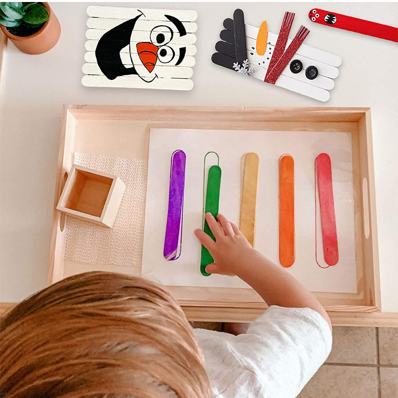 Description Picture 5 of itemWood Craft Sticks Ice Cream Sticks Popsicle Sticks Ideal for Building Model Kids Handicraft and Creating Craft Projects Wooden