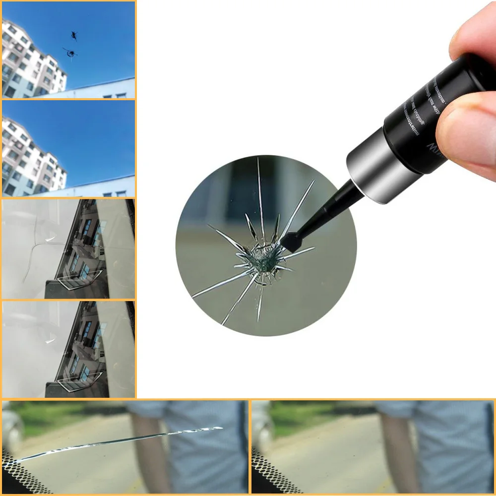Car Windshield Glass Cracked Repair Agent Window Glass Scratch Nano Repairing Set Crack Restore Traceless Curing Glue Tools