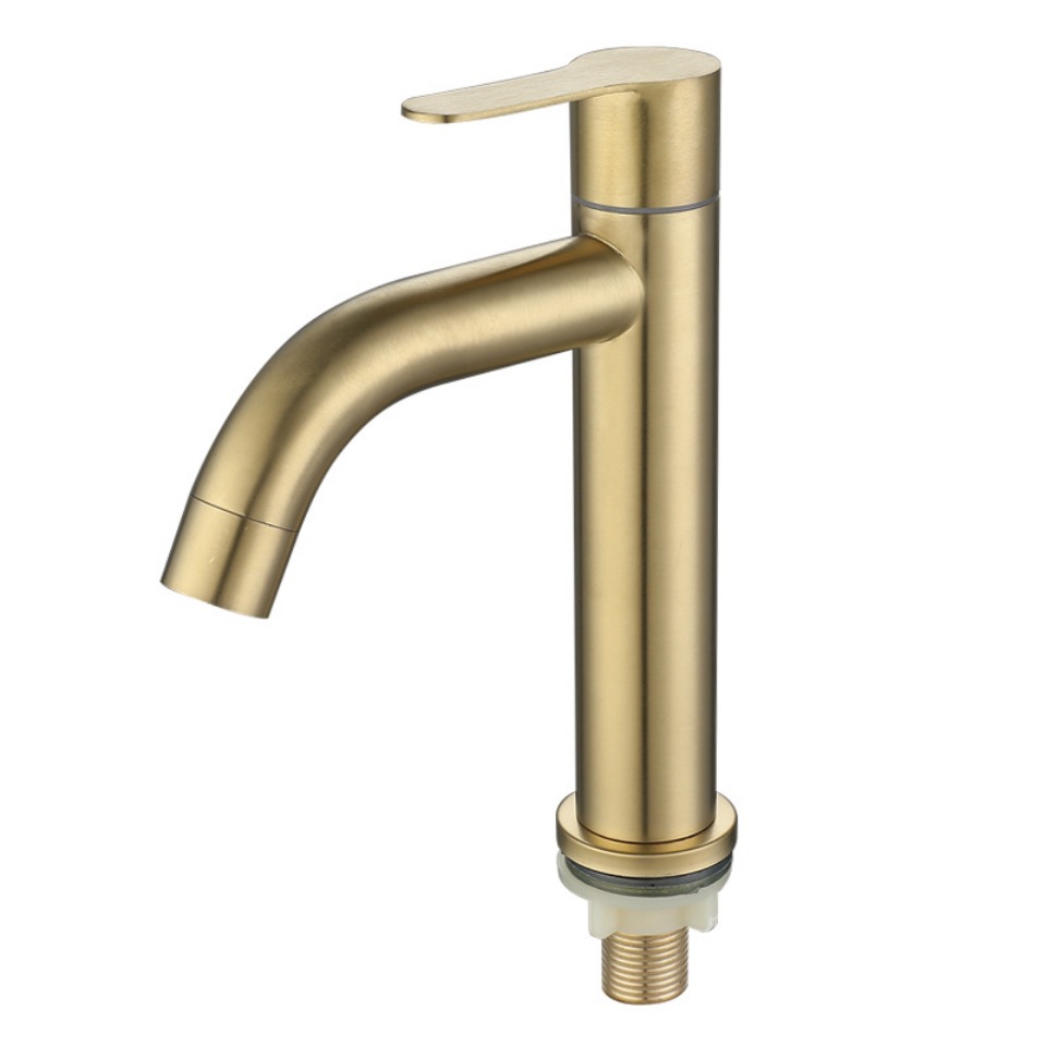 Title 8, Bathroom Brushed Gold Basin Faucet Tap Wash Bas...