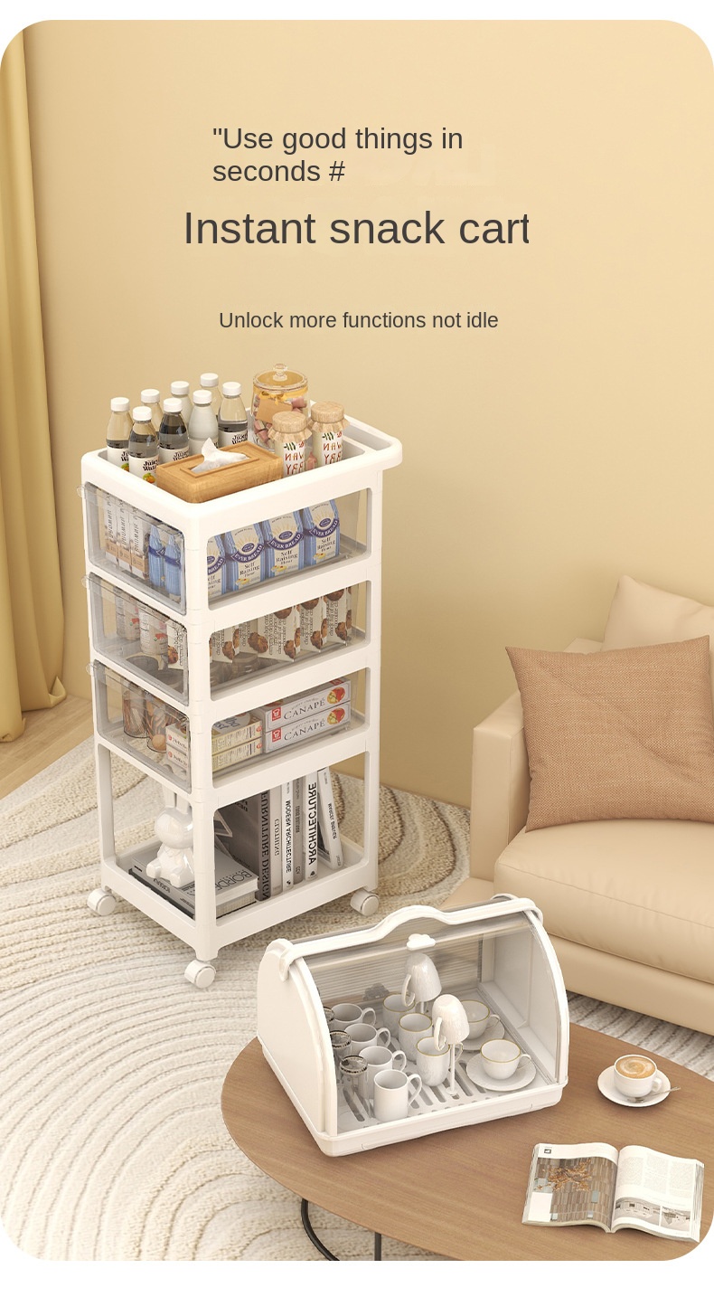 chariot de rangement mobile multicouche pour produits pour