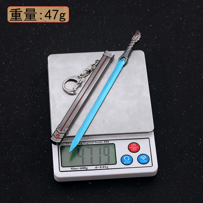 16cm WangShu Schwert Antikes Chinesisches Metall-Kampfwaffenmodell Spiel-Anime-Zubehör Heimdekoration Ornament Kunsthandwerk für Männer – Detail 3