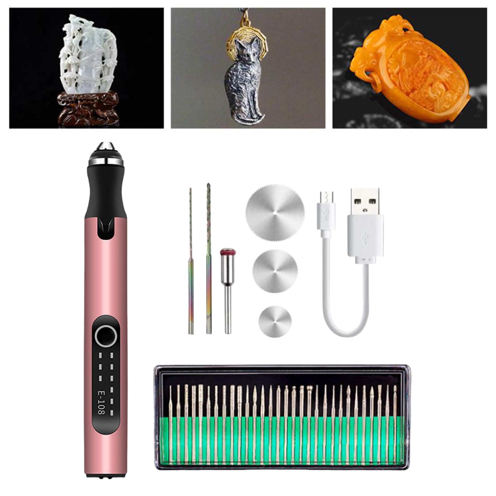 Mini Micro Engraver Pen USB Etching Pen Handheld Professional with Bits DIY for Metal Jewelry Wood Lettering Polishing Cutting