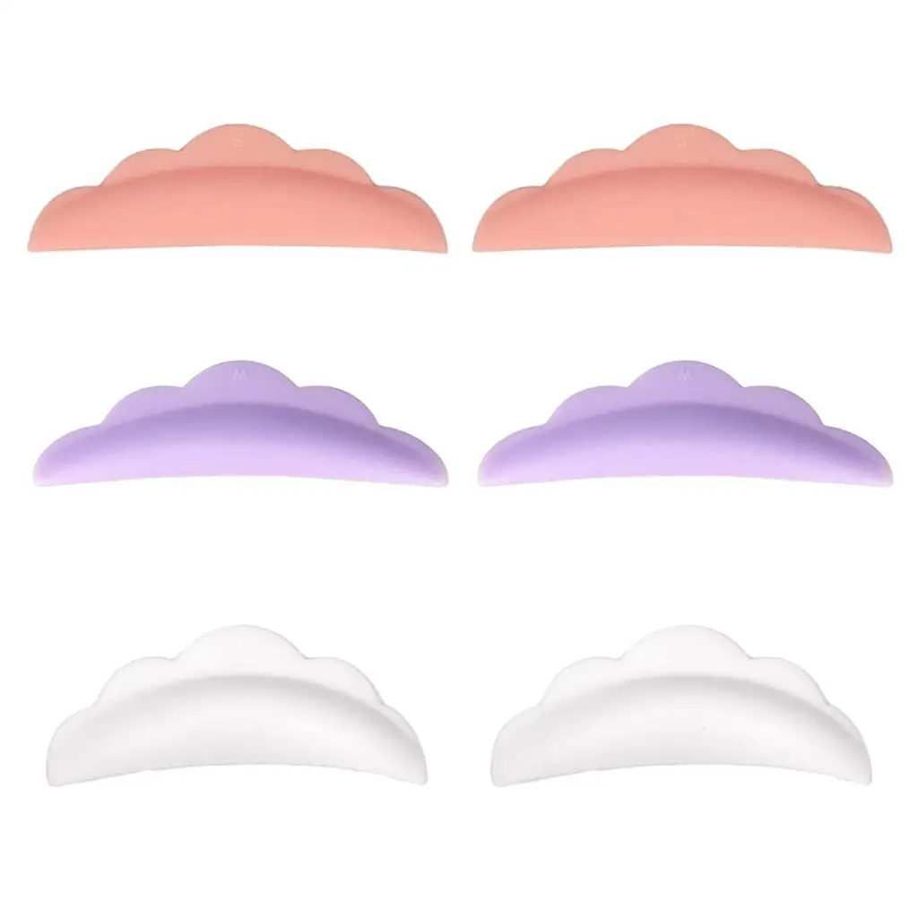 Set of 3 Pairs, Permanent Cure Silicone Pads for Professional , Small Medium