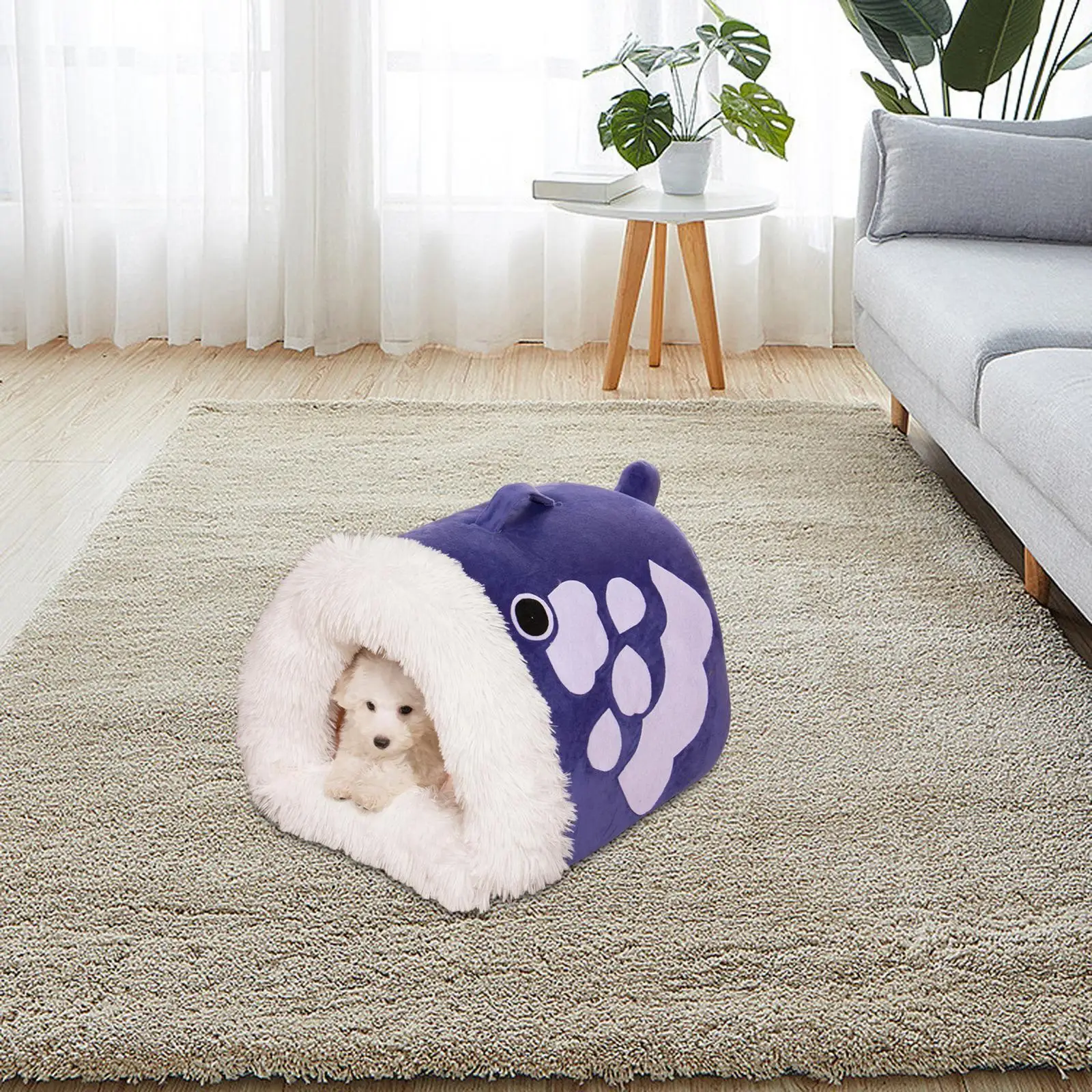 Semi Closed Cat Nest Anti Slip Bottom Pet Supplies Autumn Winter Comfortable Cat