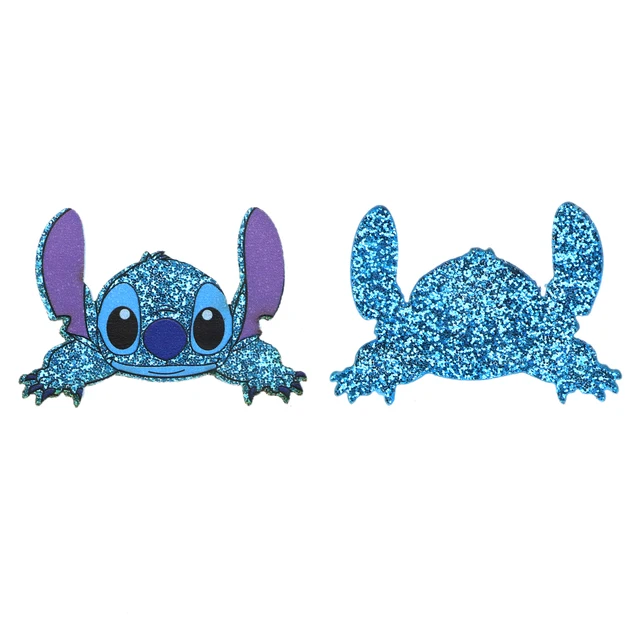 Disney Lilo and Stitch Glitter Acrylic Flatback Planar Resin Craft Supplies  Cabochon Scrapbook DIY Hair Bow Bag Material Acrylic - AliExpress