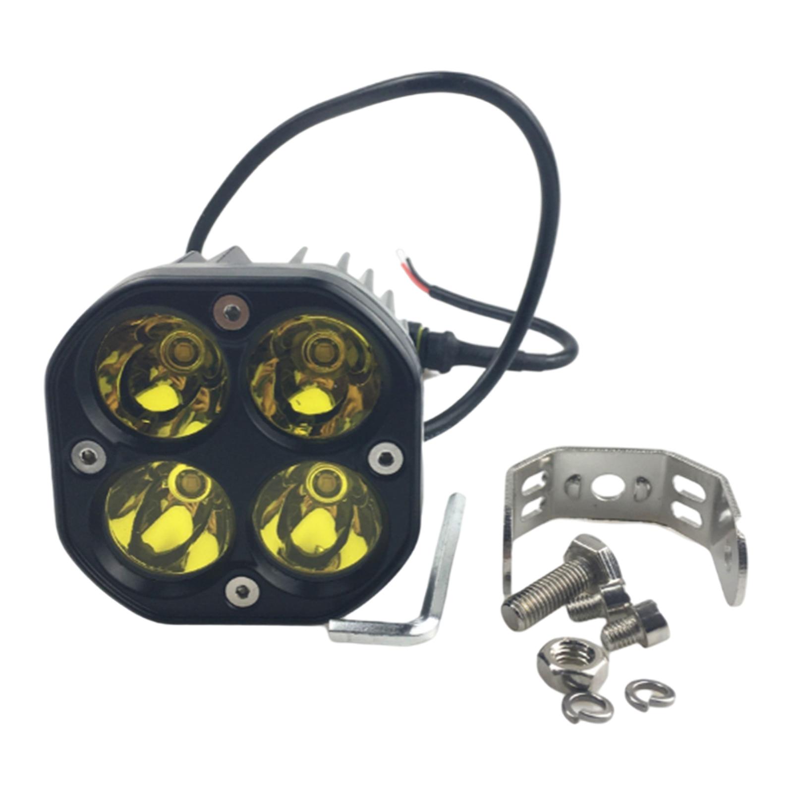 3 inch LED Work Light 1800-2000K 6 Lamp Beads Spot Yellow Waterproof Spotlight Fit for 4WD Offroad Car Driving Tractor SUV Boat