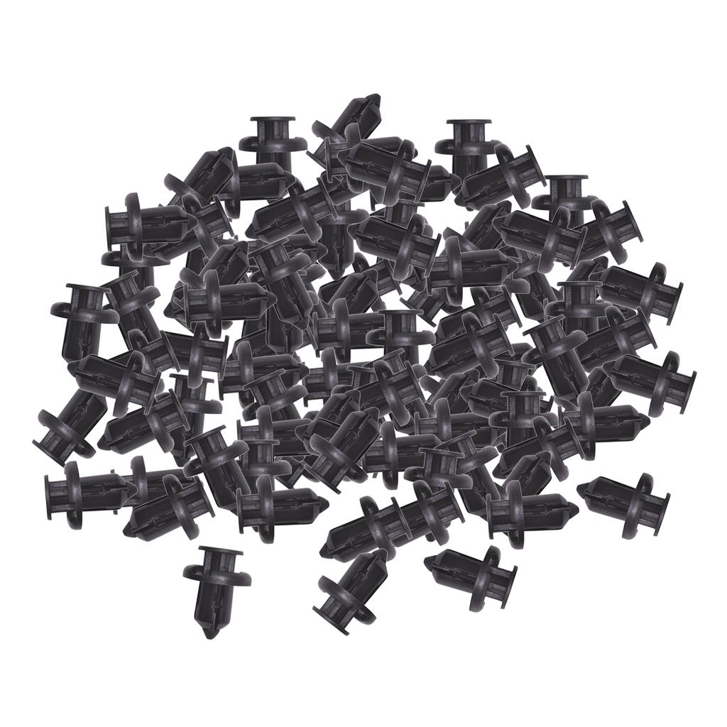 100pcs Universal Car Nylon Push-type Pin Rivet  Clip Mud Flaps Kit