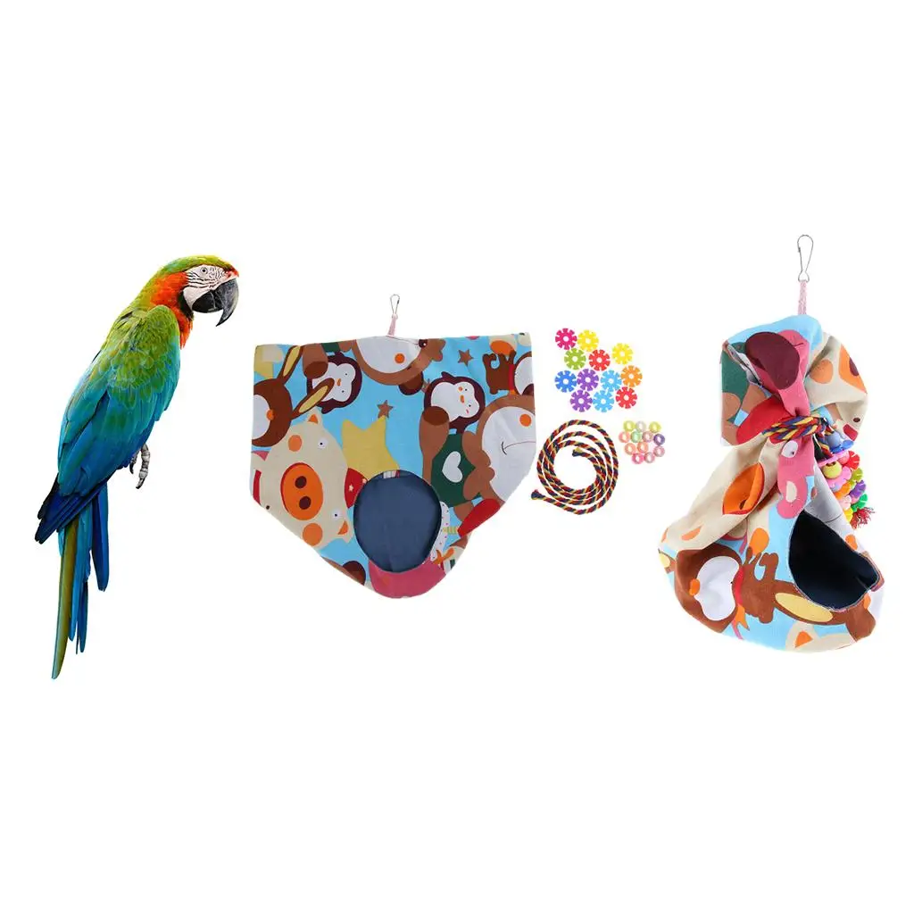 Amagogo Bird Parrot Budgie Lovebird Cotton Hammock Bed Nest