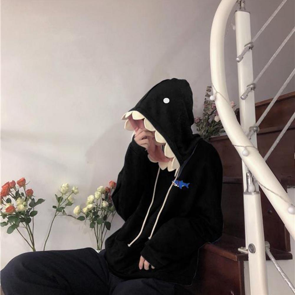 Description Picture 3 of itemMen Hoodie Relaxed Fit Sweatshirt Cozy Stylish Fun Patch Hooded Sweater Trendy Autumn Pullover for Couples Men Women