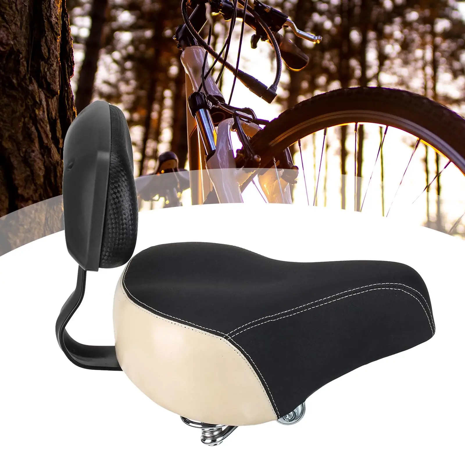 Comfortable Seat Saddle with Backrest Cover Seat Cushion for Men