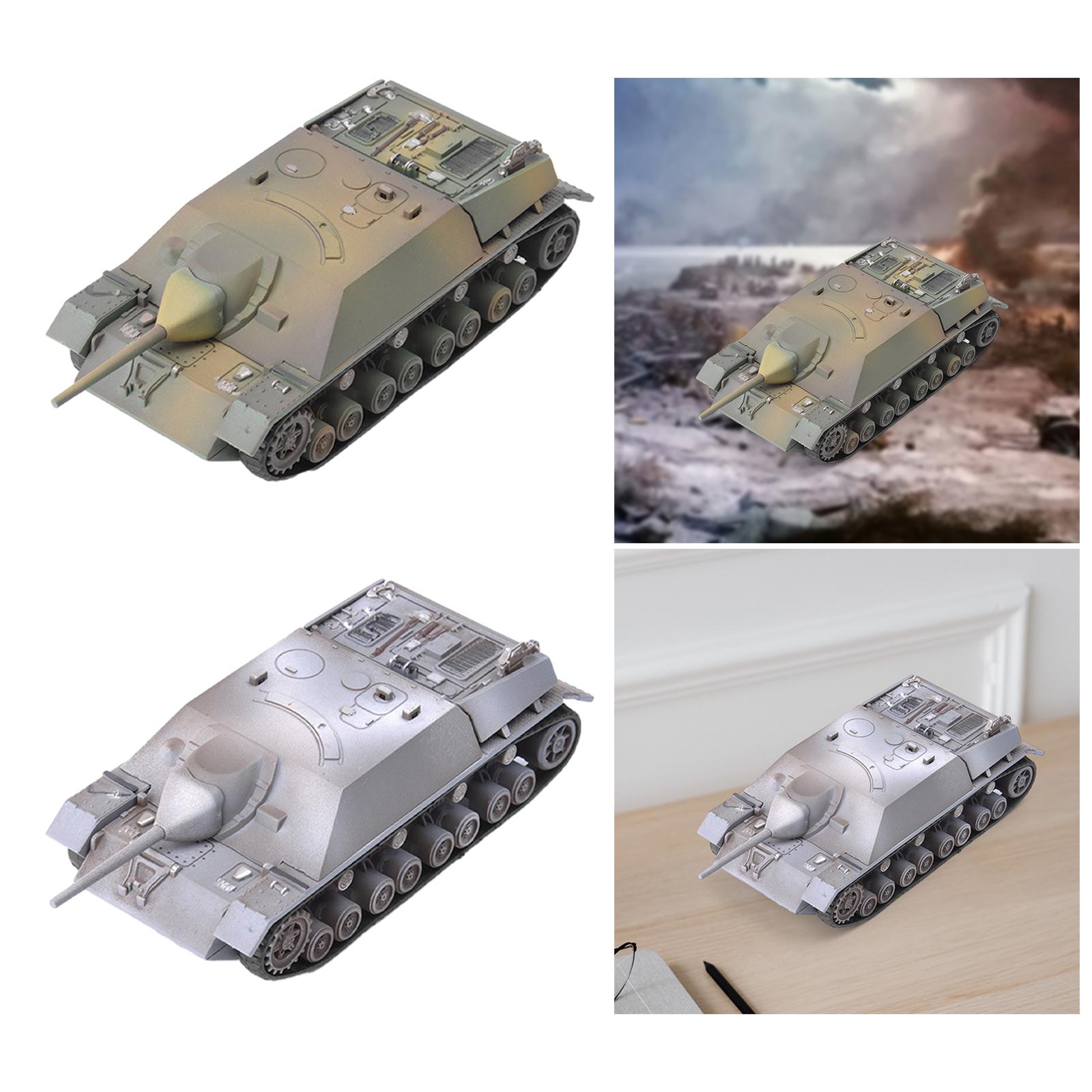 1:72 Scale Tank Model Kits DIY Assemble Table Scene Ornament Tabletop Decor Collectible for Adults Kids Children Boy Gifts