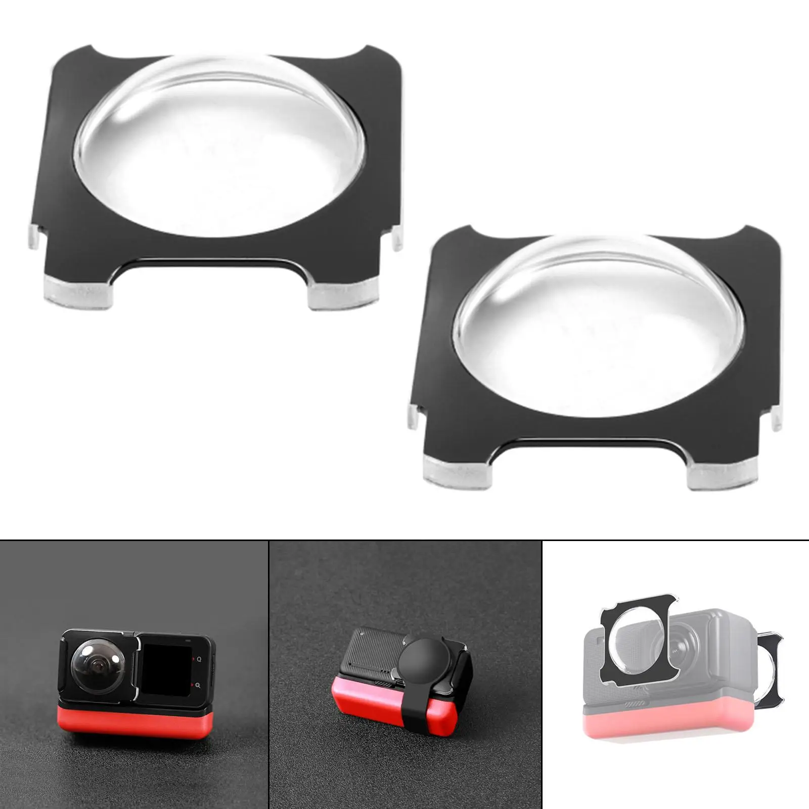 Sticky Lens Guards PC Silicone Oilproof Scratch Resistant Dustproof Protective Cover for Insta360 One R RS Sphere Action Camera