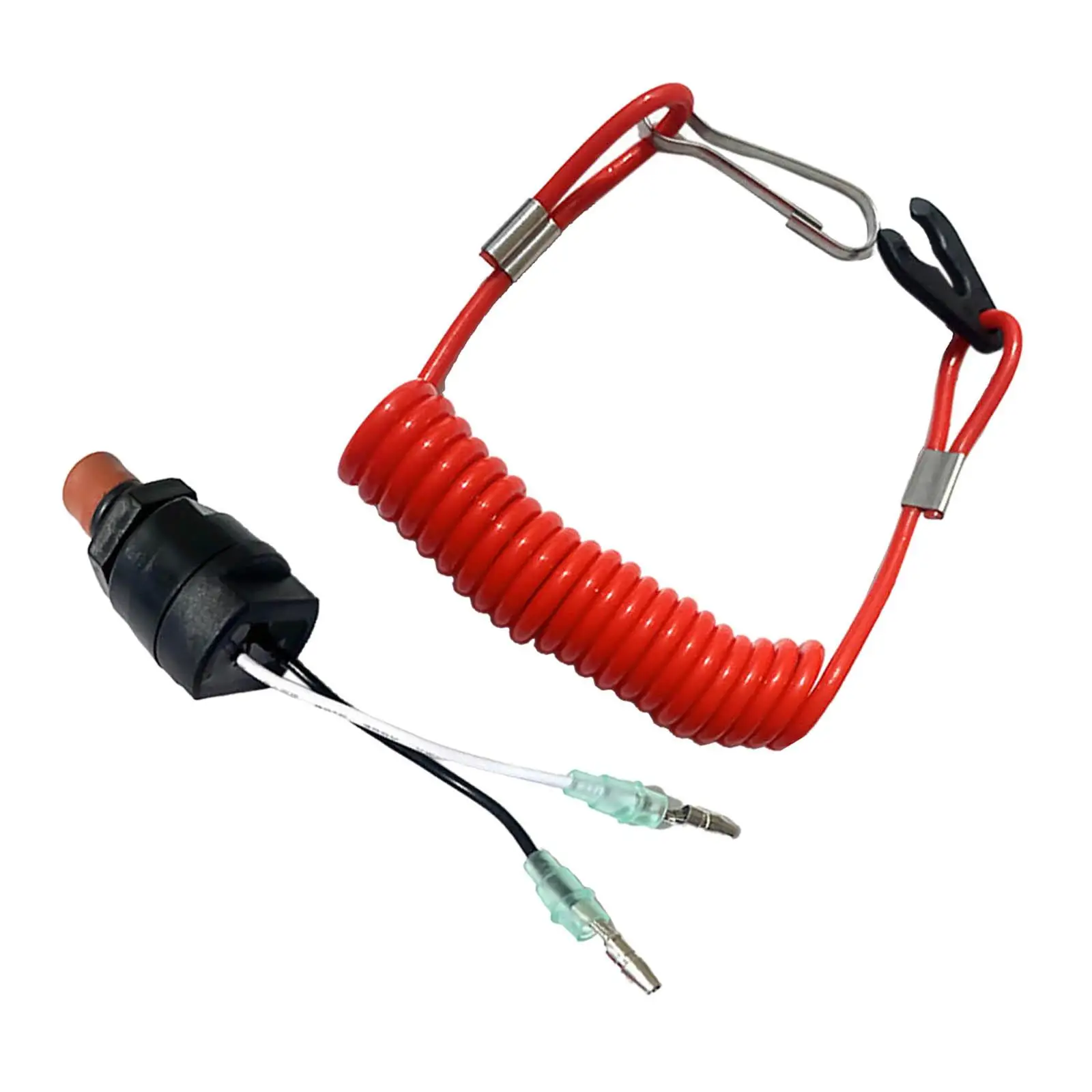 Boat Motor Emergency Kill Switch W/ Tether Cord Fit for Honda Spring Cord