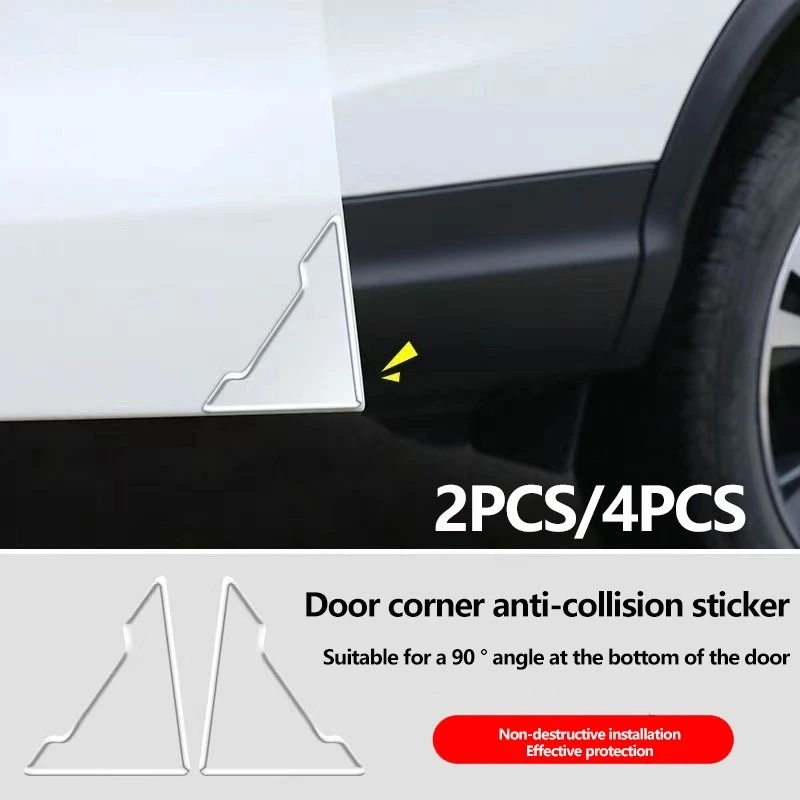 2/4pcs transparente Tür Ecke Antik ollisions aufkleber, Autotür schutz Kratzer und kratz feste Universal leiste – Detail 1