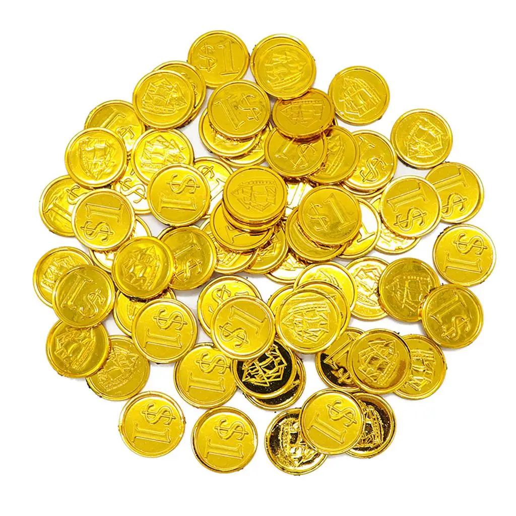 100 Pcs   Play Toy  Birthday Party Favors Money Coin