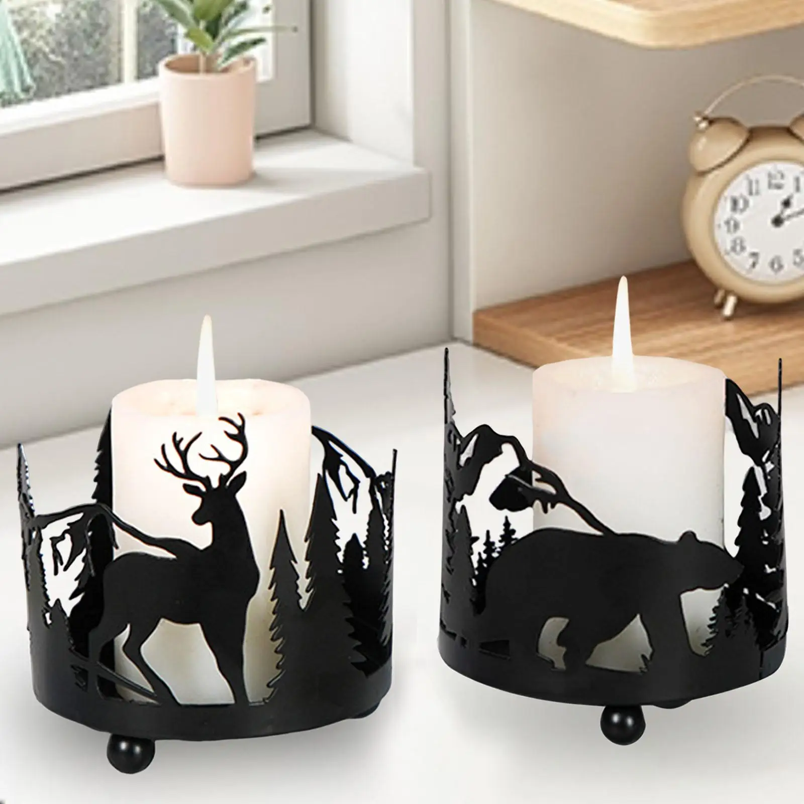 Candle Holder Metal Candlestick Elegant Decorative Nordic Candelabra for Dining