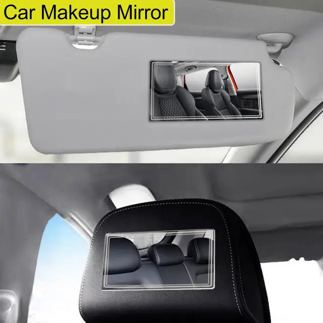 Car Makeup Mirror Car Stainless Steel Portable Auto Sun-Shading