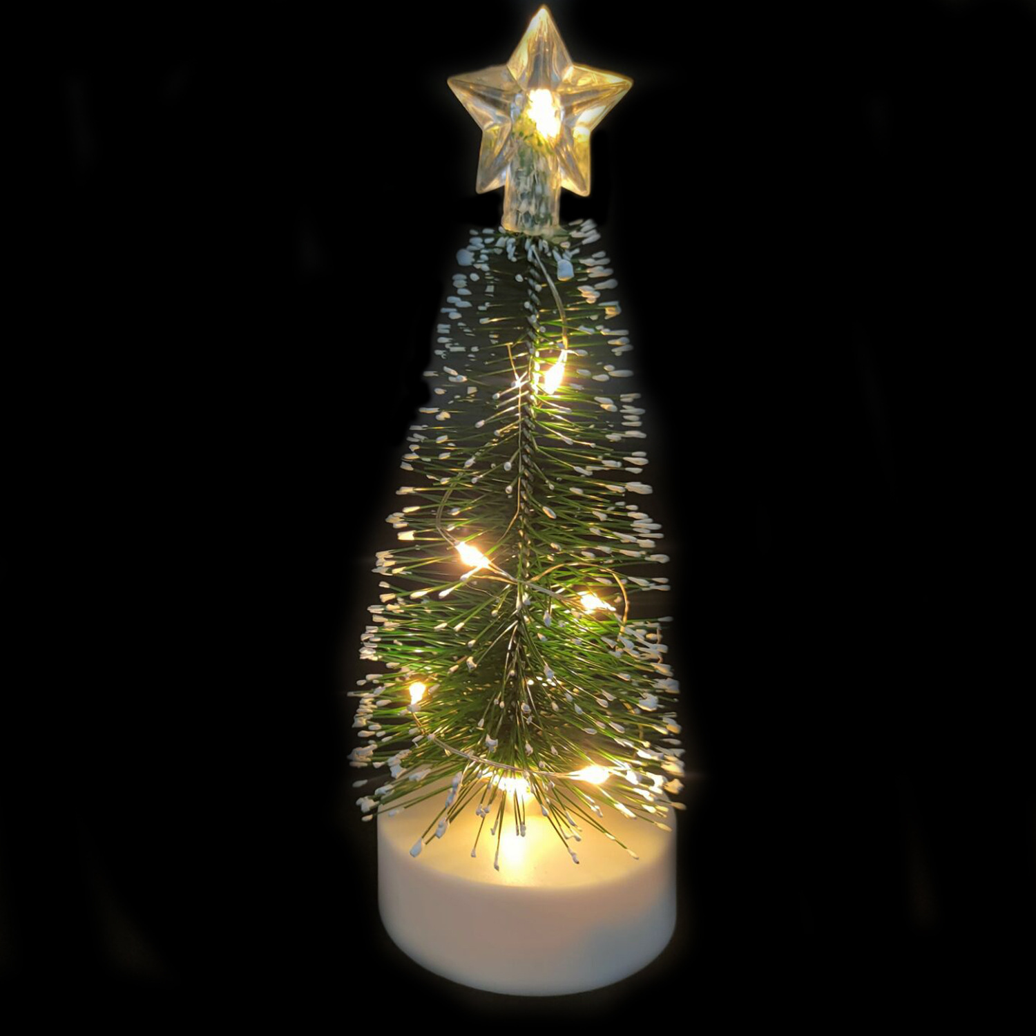 Mini Christmas Tree Tabletop Bottle Brush Trees Battery Operated for Xmas Gift Holiday Party Home Tree Decor · v2