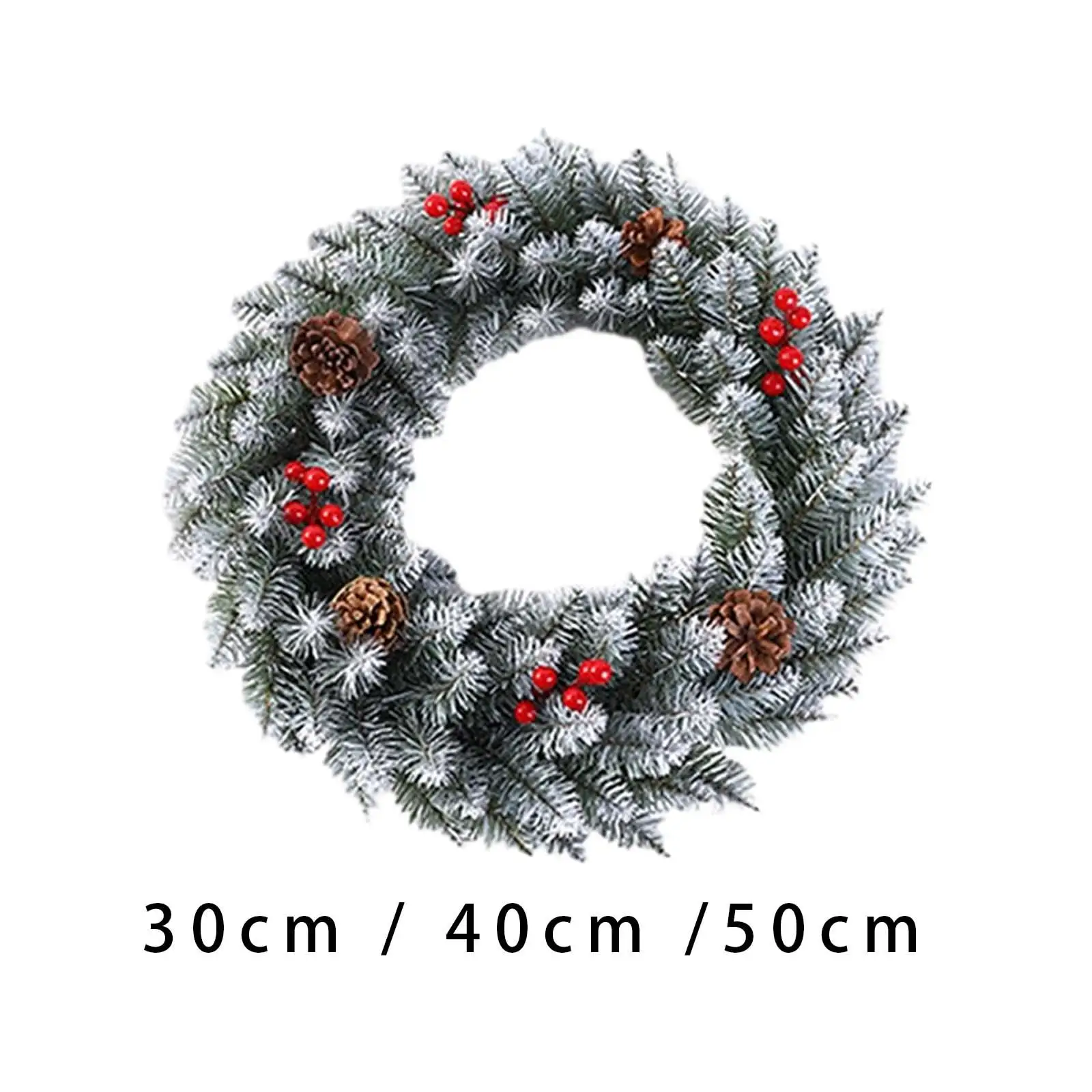 Artificial Christmas Wreath Holiday Garland for Bedroom Office Balcony