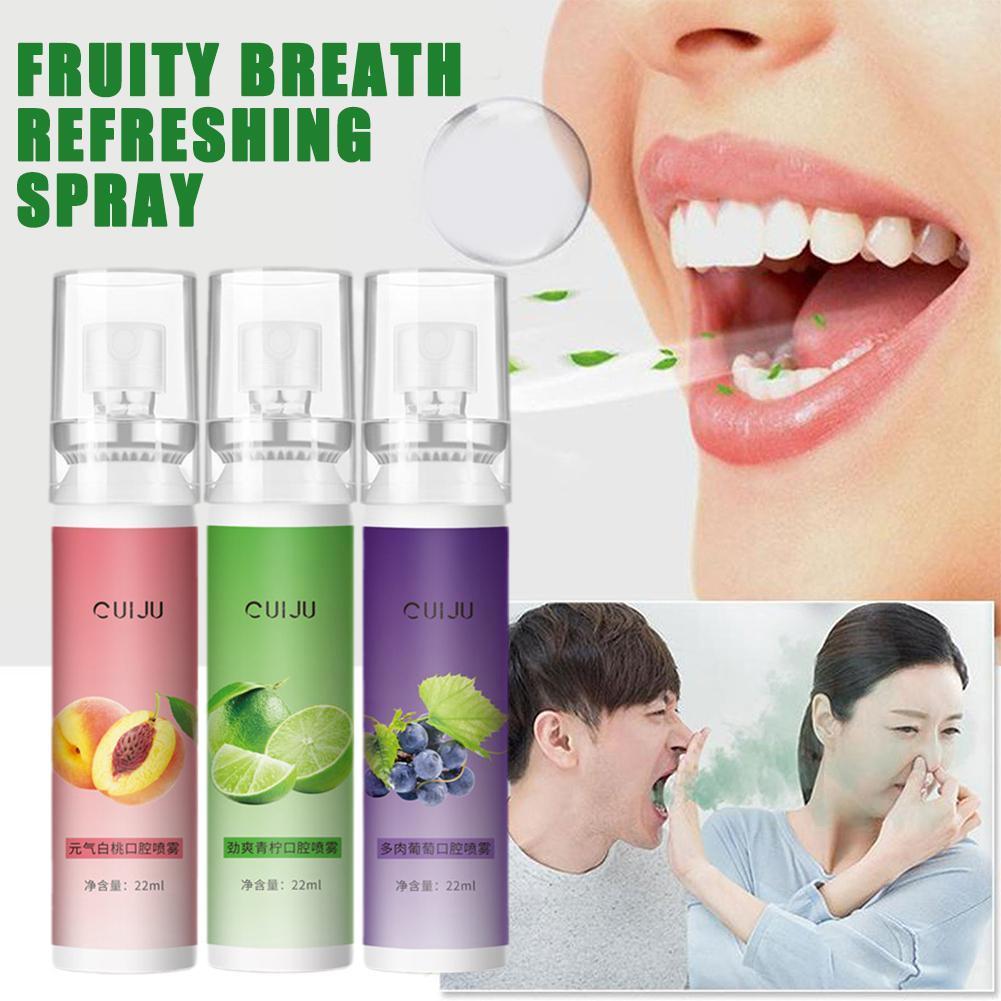 Best of Fruity Breath Peach Grapes Breath Freshener Spray Halitosis Odor Liquid Treatment 22ml Care Refreshing Mouth Spray Freshene T0S5 Reviews & Tips