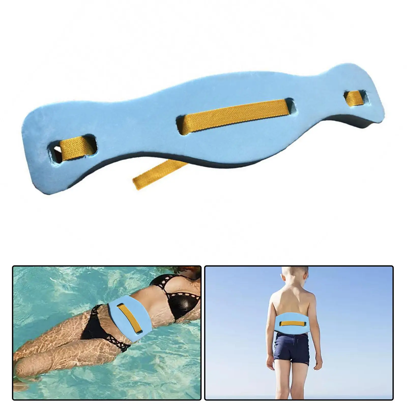 Back Floating Swim Belt Swim Training Equipment Water Aerobics Exercise Belt Swim Float Safety Adult Adjustable Waistband Pool