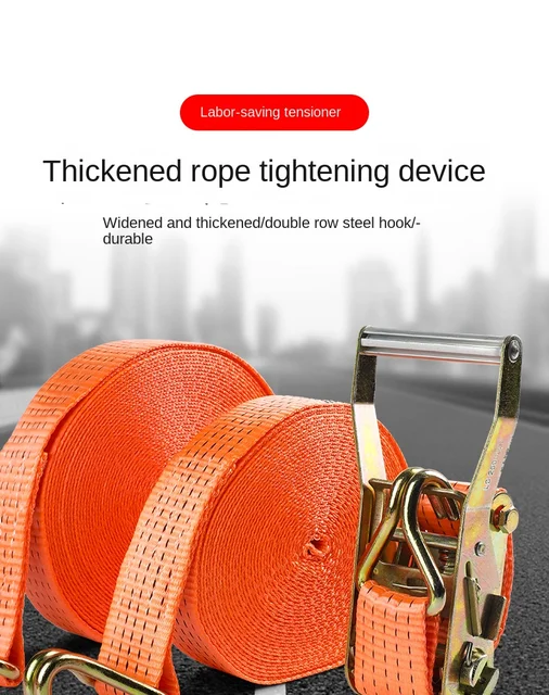 New Truck Rope Fastener Ratchet Tie Down Universal Binding Rope