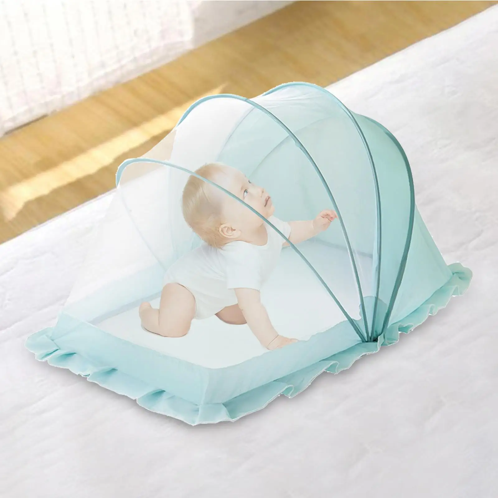 Crib Netting Cover Easy to Use Comfortable Lightweight Washable Light Shade Cover Multifunction for Children Toddler Accessories