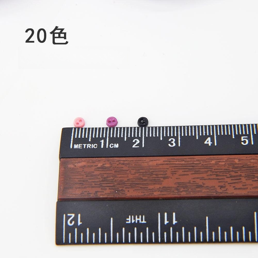Heißer Verkauf 3mm Mini Knöpfe Handarbeit Harz Kunststoff 2 Löcher Knopf für Cartoon Puppen Kleidung Schuhe Scrap booking Näh kleidungs stück – Detail 3