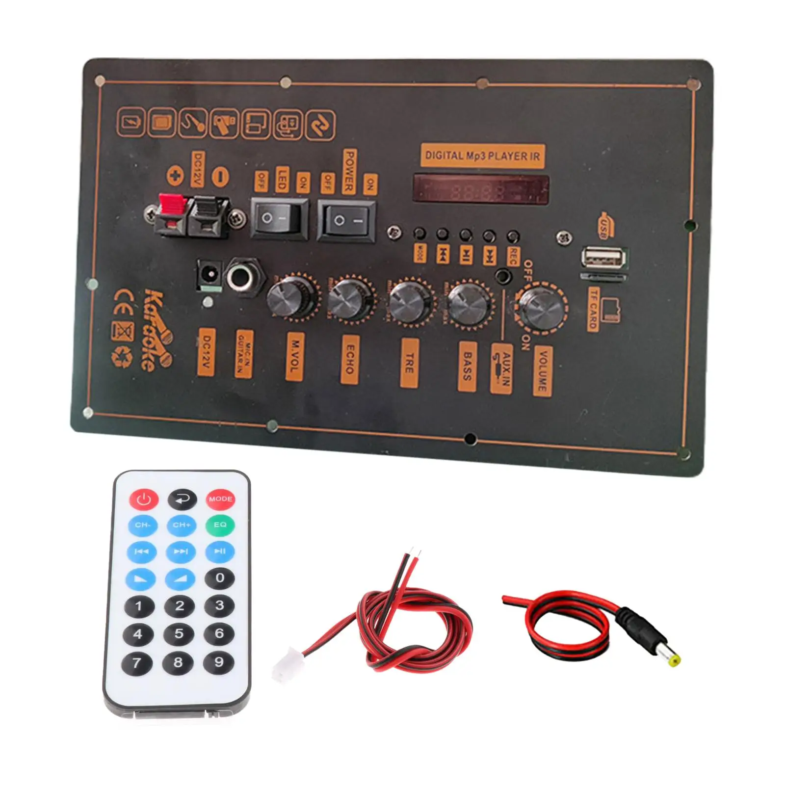 Audio Amplifier Board Remote Control Wireless High Power Subwoofer Board Bluetooth 5.0 Dual Channel for Car TV Computers