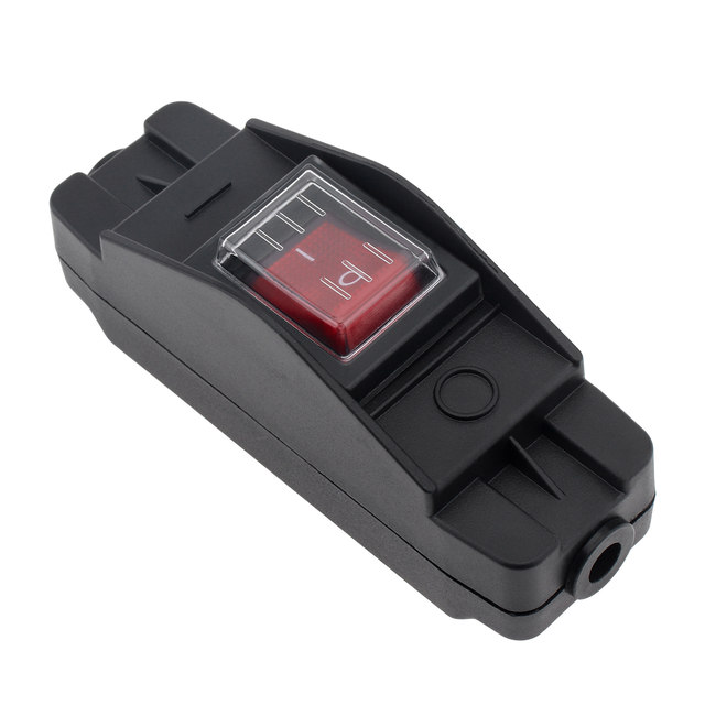 Inline Cord Switch 25A 125V/250V AC Red LED Lighted ON/Off