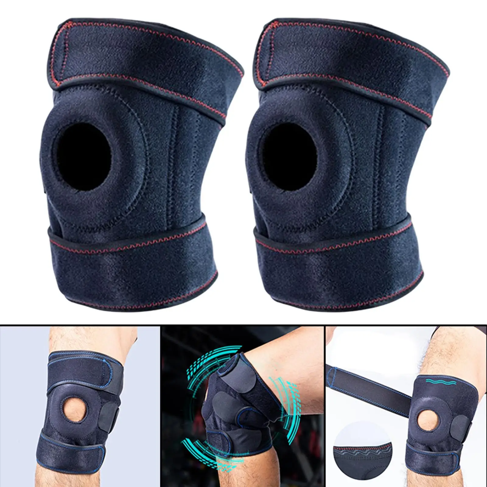 1 Pair Knee Support  Sports Ligament Stabilizer   Adjustable
