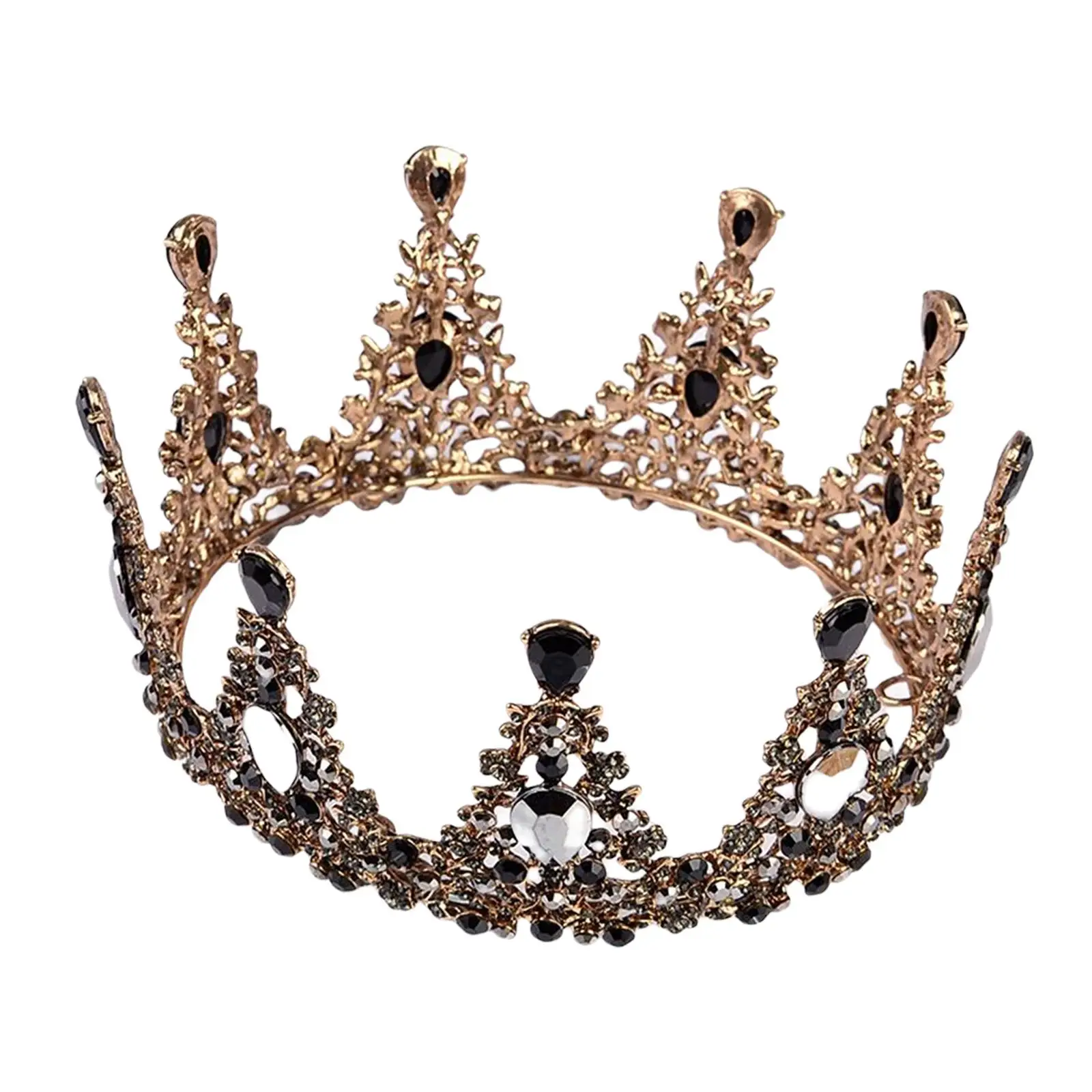 Princess Elegant Crown Rhinestone Bridal Crown for Bridesmaids Bride Pageant
